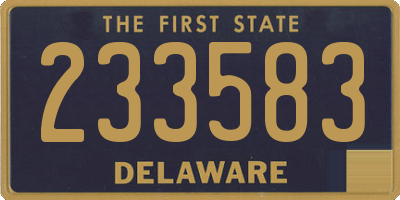 DE license plate 233583