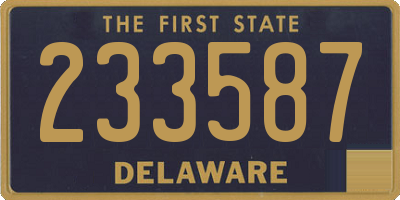 DE license plate 233587