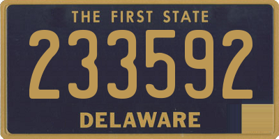 DE license plate 233592