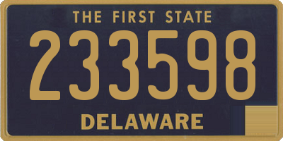 DE license plate 233598