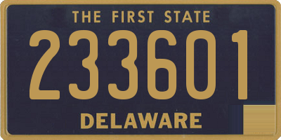 DE license plate 233601
