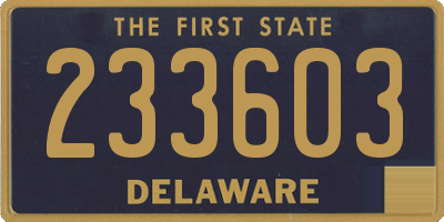 DE license plate 233603