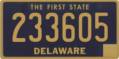 DE license plate 233605