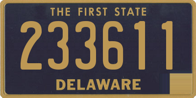 DE license plate 233611