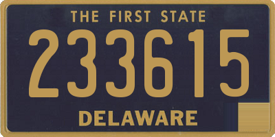 DE license plate 233615