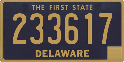 DE license plate 233617