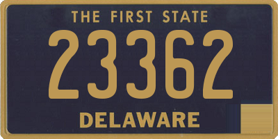 DE license plate 23362