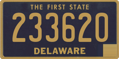 DE license plate 233620