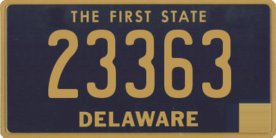 DE license plate 23363