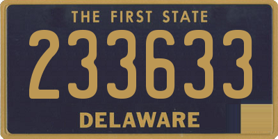 DE license plate 233633
