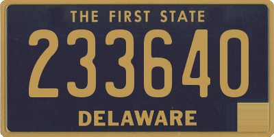 DE license plate 233640