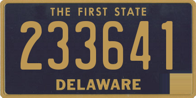 DE license plate 233641