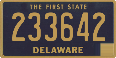 DE license plate 233642