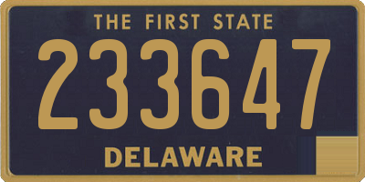 DE license plate 233647