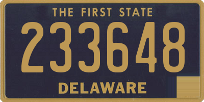 DE license plate 233648