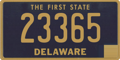 DE license plate 23365