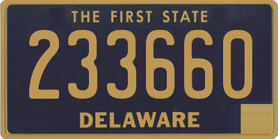 DE license plate 233660