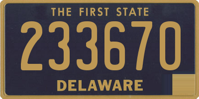 DE license plate 233670