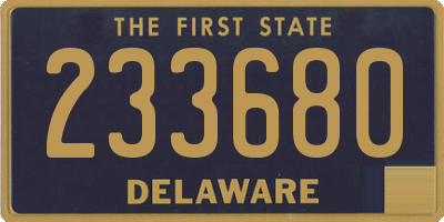 DE license plate 233680