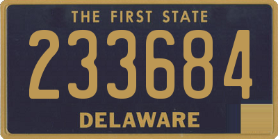 DE license plate 233684