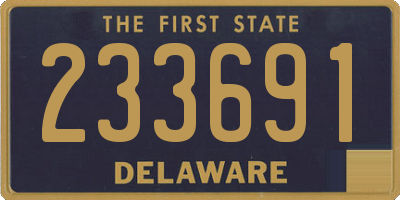 DE license plate 233691