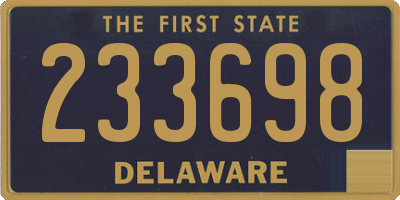 DE license plate 233698