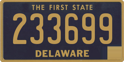 DE license plate 233699