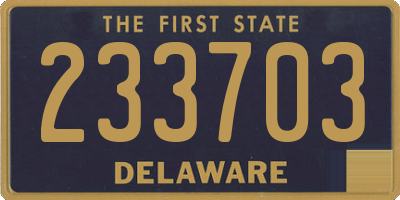 DE license plate 233703