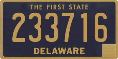 DE license plate 233716