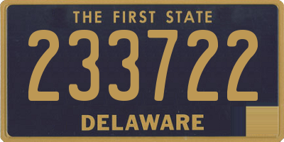 DE license plate 233722