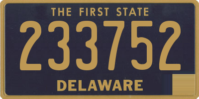 DE license plate 233752