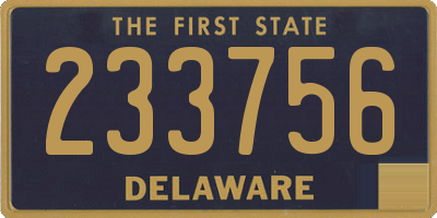 DE license plate 233756