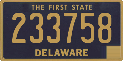 DE license plate 233758