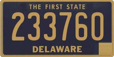 DE license plate 233760