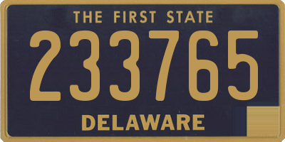 DE license plate 233765