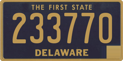 DE license plate 233770