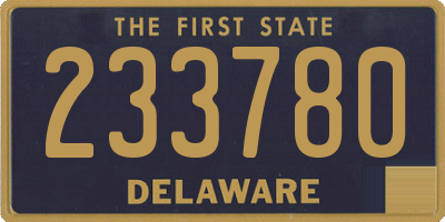 DE license plate 233780