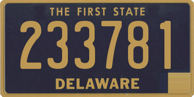 DE license plate 233781