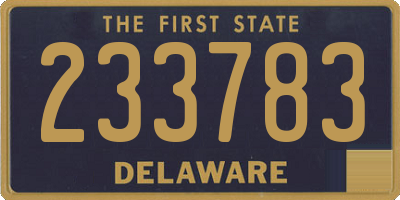 DE license plate 233783