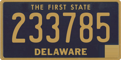 DE license plate 233785
