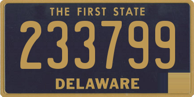 DE license plate 233799