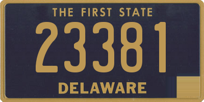 DE license plate 23381