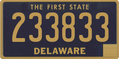 DE license plate 233833