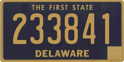 DE license plate 233841