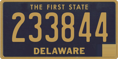 DE license plate 233844