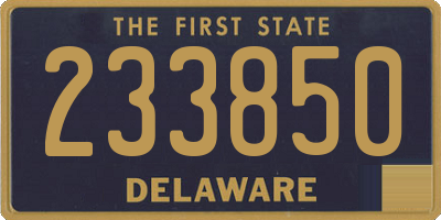 DE license plate 233850