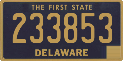 DE license plate 233853