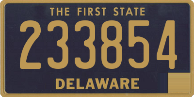 DE license plate 233854