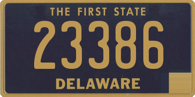 DE license plate 23386