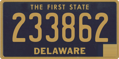 DE license plate 233862